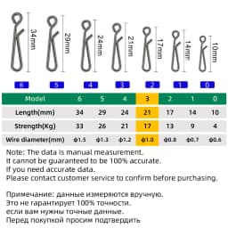 DNDYUJU 30/50/100pcs Stainless Steel Fishing Lure Snap Fishing Swivel Quick Buckle Fishing Barrel Swivel Pin Fishing Accessories
