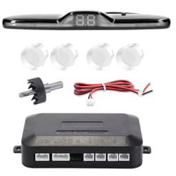 New LED Parking Sensor System Backlight Parktronic Monitor Display Kit Backup Detector Assistant 4 Probes