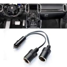 Universal Dual Port Car Cigarette Lighter Splitter Female Socket Plug Power Adapter for Electronics Automobiles Accessories