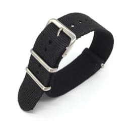 Black Nylon Strap for 16mm 18mm 20mm 22mm 24mm Watches Military Fabric Woven Nylon Strap