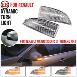 Dynamic Turn Signal Light LED Side Mirror Sequential Indicator Blinker For Renault Megane MK3 Scenic Fluence Latitude Laguna