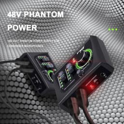 BOMGE Mini 2 Channel USB Audio Interface Sound Card Recording Streaming and Podcasting with XLR/48V Phantom Power for Guitarist