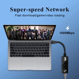 10/100/1000Mbps USB 3.0 Wired USB TypeC To Rj45 Lan Ethernet Adapter Network Card for PC Macbook Windows Laptop