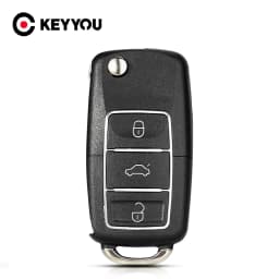 KEYYOU 1PCS Modified Version For Volkswagen VW Golf 4 5 6 7 Jetta Passat CC Tiguan Polo Beetle Skoda Flip Remote Car Key Shell