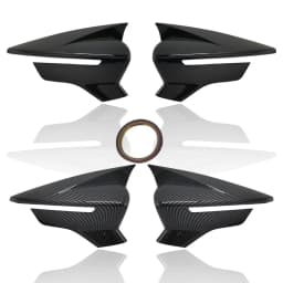 2pcs Car Side Door Rear View Mirror Cover Cap Add on For SEAT Leon MK3 5F ST FR Cupra Ibiza Mk5 Arona KJ7 2017-2020