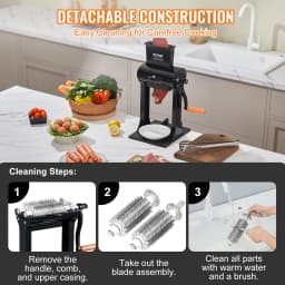 SucceBuy Commercial Meat Tenderizer Heavy Duty Stainless Steel Meat Tenderizer Machine Quick and Easy Manual Operation Kitchen