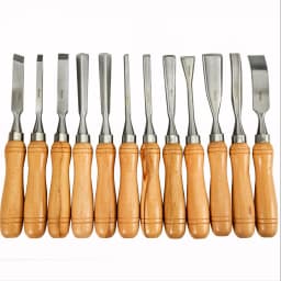 SucceBuy 12PCS Wood Carving Hand Chisel Set Lathe Knife DIY Turning Woodworking Professional Gouges Woodcraft Carpentry Tools