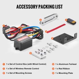 SucceBuy 4500lbs ATV/UTV Electric Winch 12V with 39ft Synthetic Rope Wireless & Wired Remote Control IP55 Waterproof for Jeeps