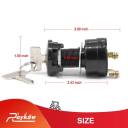 Roykaw Golf Cart Ignition Key Switch Starter Switch for Club Car DS 1996-up 36/48 V, OEM# 101826201