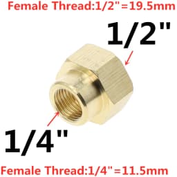 1pcs 1/8 1/4 3/8 1/2 " BSP Female x Female Thread Brass Pipe Fittings Hex Nut Rod Connector Coupling