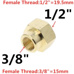 1pcs 1/8 1/4 3/8 1/2 " BSP Female x Female Thread Brass Pipe Fittings Hex Nut Rod Connector Coupling