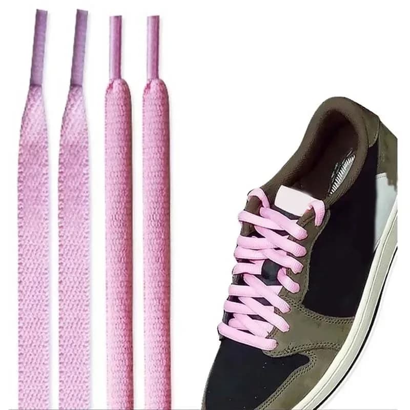 Coolstring Travis X Pink Series Shoelaces Basketball Shoestring Flat Type Laces for Kid Adult Unisex Boots Bootlaces Lacet