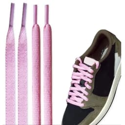 Coolstring Travis X Pink Series Shoelaces Basketball Shoestring Flat Type Laces for Kid Adult Unisex Boots Bootlaces Lacet