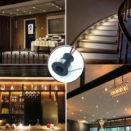 Mini LED Spotlight 1W IP65 Recessed Downlight Indoor 12V Dimmable Spot Light Ceiling Lamp Showcase Display Staircase Lighting