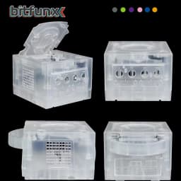 Bitfunx Gamecube NGC Replacement Shell Transparent Case for Gamecube NGC GC Game Console