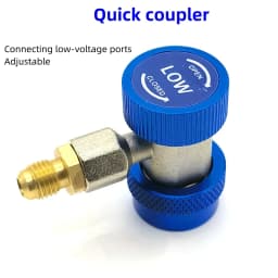 Auto A/C Oil/Dye Injector 1Oz with 134a Low Side Quick Coupler Adapter 1/4 Air Conditioning Repair Tools Manual Oiler Injection