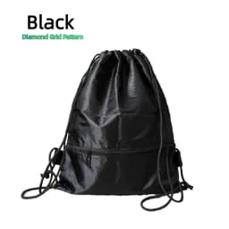 Lightweight Drawstring Backpack for Men and Women Sports Fitness Backpack Outdoor Leisure Backpack Zipper Bag