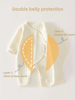 Somenie Boys Girls Bodysuit Newborn Winter Onesie Clothes Cotton Toddler Home Wear  0-6M Thickened Spring and Autumn Clothing