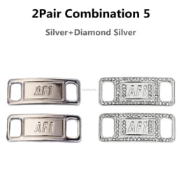 Combination AF1 Diamond Shoe Charms Fashion Laces Buckle Quality Metal Shoelaces Decorations Chapa Air Force 1 Shoes Accessories