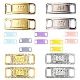 Combination AF1 Diamond Shoe Charms Fashion Laces Buckle Quality Metal Shoelaces Decorations Chapa Air Force 1 Shoes Accessories