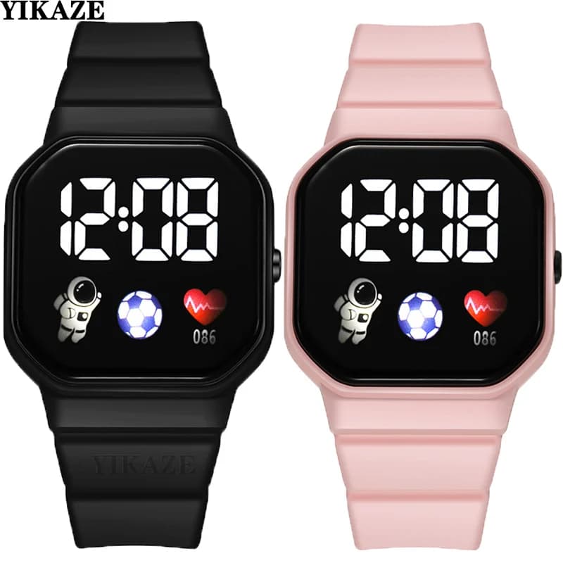 Kids Watch Sport LED Digital Watches Spaceman Silicone Strap Waterproof Electronic Wristwatch for Children Boys Girls Gifts