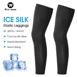 WEST BIKING Summer Cycling Leg Compression Sleeves Outdoor Sports Quick Dry Knee Protection Leggings Running Basketball Anti UV