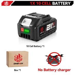 ONEVAN 15000mAh 22500mAh Rechargeable Lithium Ion Battery With Battery Indicator Wrench Power Tool For Makita 18V Battery Pin