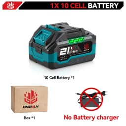 ONEVAN 15000mAh 22500mAh Rechargeable Lithium Ion Battery With Battery Indicator Wrench Power Tool For Makita 18V Battery Pin