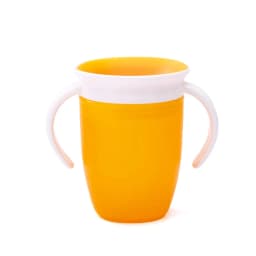 360 Degrees Can Be Rotated Baby Learning Drinking Cup with Double Handle Flip Lid Leakproof Silicone Infants Water Cups Bottle