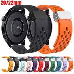 22mm 20mm Magnetic Strap for Samsung Galaxy Watch 4 5 6 7 4/6 Classic/Active2 Silicone Band for Amazfit Bip 3 Huawei GT7 Pro GT6