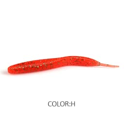2019 New Supercontinent Needle-tailed Straight Worm Now Hot 100mm/10pcs Double Color Silicone Bait