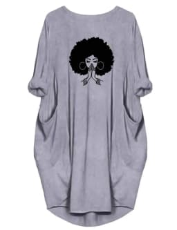 plus Size Women's Short Sleeve O-Neck Loose Casual Dresses Comfortable Fit Mini Dress for plus Size Women