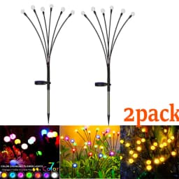 12Pack Outdoor LED Solar Lights Waterproof Starburst Solar Firefly Lights Lawn Lamp Garden Lamp for Path Landscape Decorative