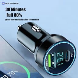Quick Car Charger 12-24V Dual USB Type C 120W+PD20W For IPhone13 Pro Phone Car Fast Charging