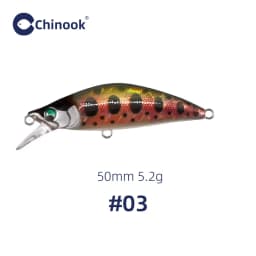 Chinook Sinking Minnowbait Small Trout Minnow Lure 50mm 5.2g Lures for Fishing SwimBait Rap Pike Bass Lurebait