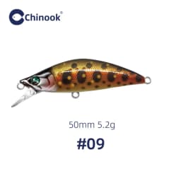 Chinook Sinking Minnowbait Small Trout Minnow Lure 50mm 5.2g Lures for Fishing SwimBait Rap Pike Bass Lurebait