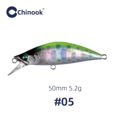 Chinook Sinking Minnowbait Small Trout Minnow Lure 50mm 5.2g Lures for Fishing SwimBait Rap Pike Bass Lurebait