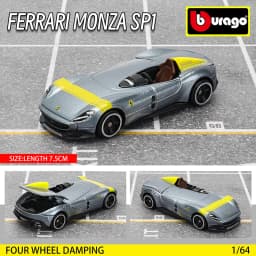 Bburago 1:64 GOLF GT 2017 2020 mustang shelby gt500 Car Model Collection Xmas Gift Toys for Boys Ferrari Benz Volkswagen