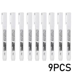 New 1/2/3PCS Waterproof Metal Marker Permanent White Paint Pen Washing Art Painting Graffiti Pens Fabric Wood Leather Marker1MM