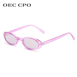 OEC CPO Sexy Small Oval Women's Sunglasses 2023 New Fashion Leopard Brown Hot Sun Glasses Female Retro Colorful Shade Eyeglass