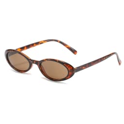 OEC CPO Sexy Small Oval Women's Sunglasses 2023 New Fashion Leopard Brown Hot Sun Glasses Female Retro Colorful Shade Eyeglass