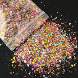 50G Holographic Mixed Hexagon Chunky Glitter Laser Sparkly Iridescent Nail Art Glitter Resin Slice Flake Sequins Nail Decoration