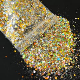 50G Holographic Mixed Hexagon Chunky Glitter Laser Sparkly Iridescent Nail Art Glitter Resin Slice Flake Sequins Nail Decoration