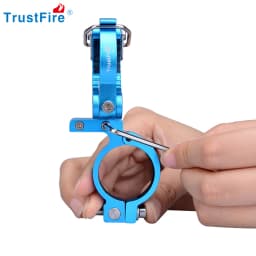 TrustFire HE02 Cycling Clip Clamp Flashlight Mount Holder Universal Mountain Bicycle Bike LED Light Flashlight Mount Holders Set