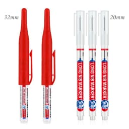 4/5Pcs 20+32mm Deep Hole Marker Pens Bathroom Waterproof Bathroom Woodworking Decoration Multi-purpose Long Head Oil Markers Pen