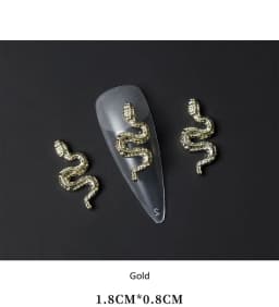 10Pcs Full Glitter Punk Cross Nail Charms 7*11.5cm Silver/Gold Metal Cross Nail Art Decoration 3D Luxury Classic Cross Manicure