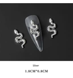 10Pcs Full Glitter Punk Cross Nail Charms 7*11.5cm Silver/Gold Metal Cross Nail Art Decoration 3D Luxury Classic Cross Manicure