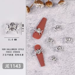 10Pcs Full Glitter Punk Cross Nail Charms 7*11.5cm Silver/Gold Metal Cross Nail Art Decoration 3D Luxury Classic Cross Manicure