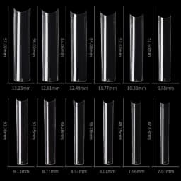 120pcs 3XL Square Straight Extra Long Full Cover False Nail Artificial Acrylic False Nail Tips Clear Press On Nail Manicure Tool