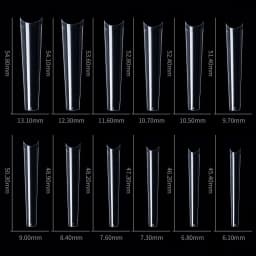 120pcs 3XL Square Straight Extra Long Full Cover False Nail Artificial Acrylic False Nail Tips Clear Press On Nail Manicure Tool